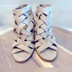 Jast Fab Jayne Faux Suede Heeled Sandals Size
7 Color: Sand